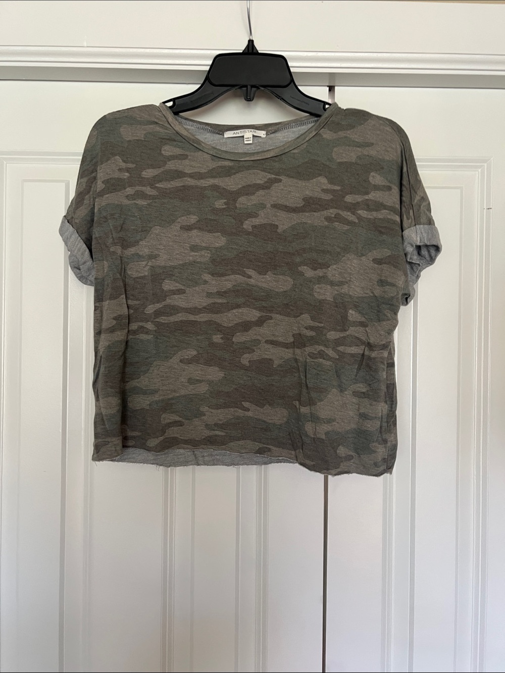 Camo boxy crop top